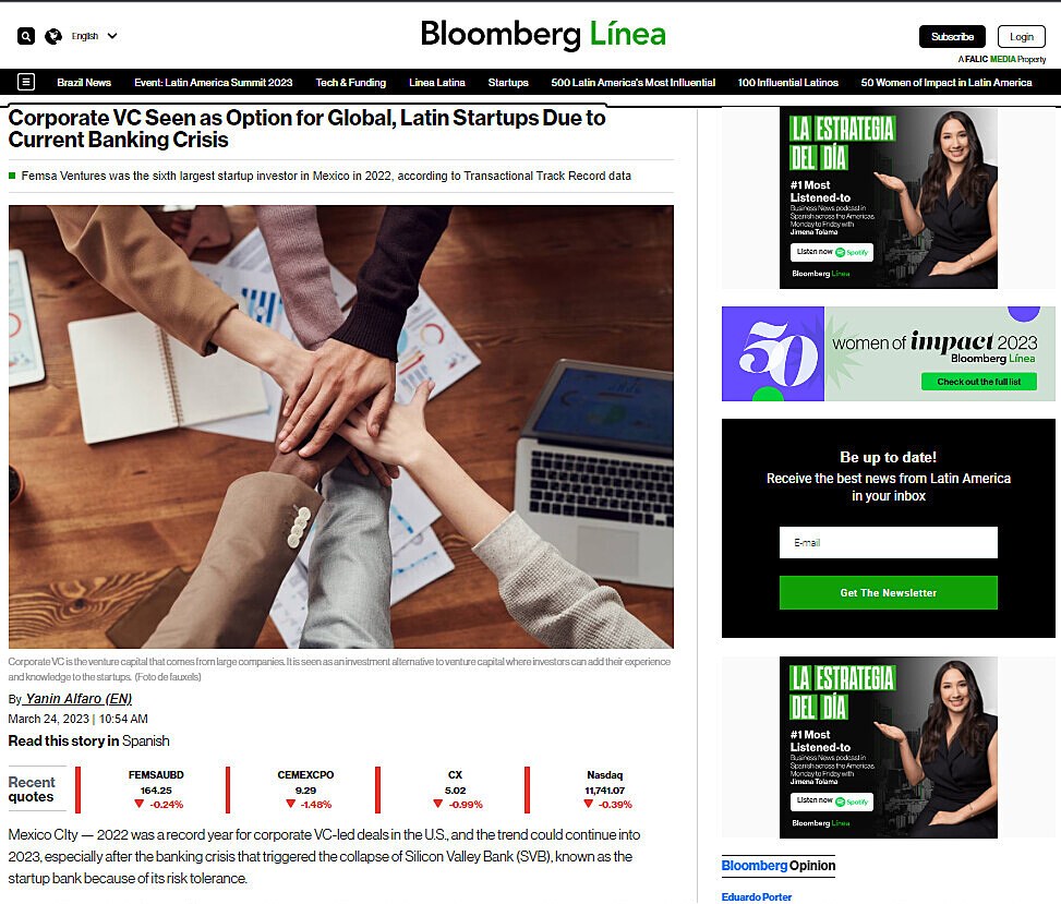 Corporate VC Seen as Option for Global, Latin Startups Due to Current Banking Crisis